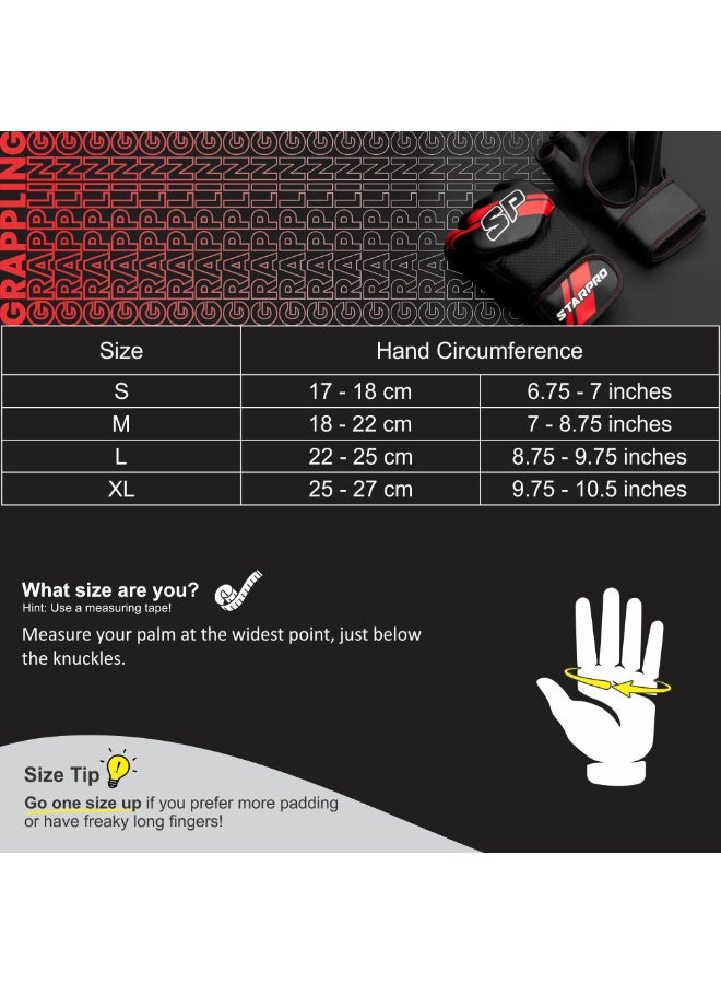 Starpro Light & Durable MMA Gloves - Great for grappling & sparring - MMA Gloves Men, MMA Gloves Women, MMA Sparring Gloves, MMA Training Gloves, Gloves for MMA Grappling Gloves, Men MMA Gloves - Image 2